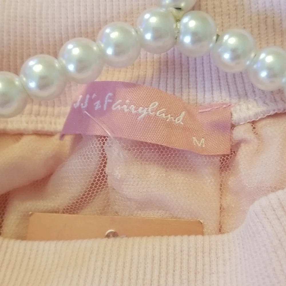 Jj's Fairyland Flourish In Frills Shortsleeve Pink Crop Top - Picture 11 of 12